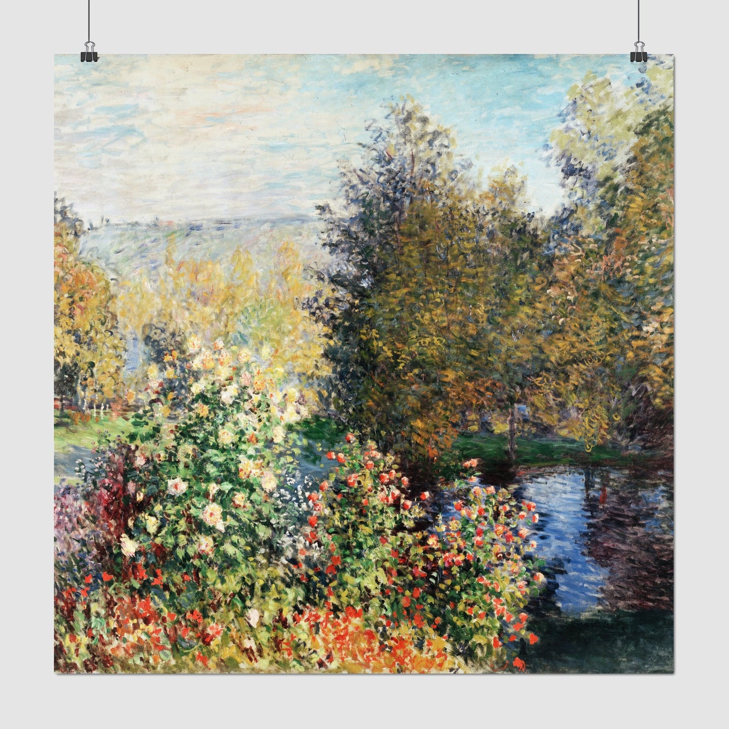 Corner of the Garden at Montgeron – Claude Monet, Classic Art Reproduction