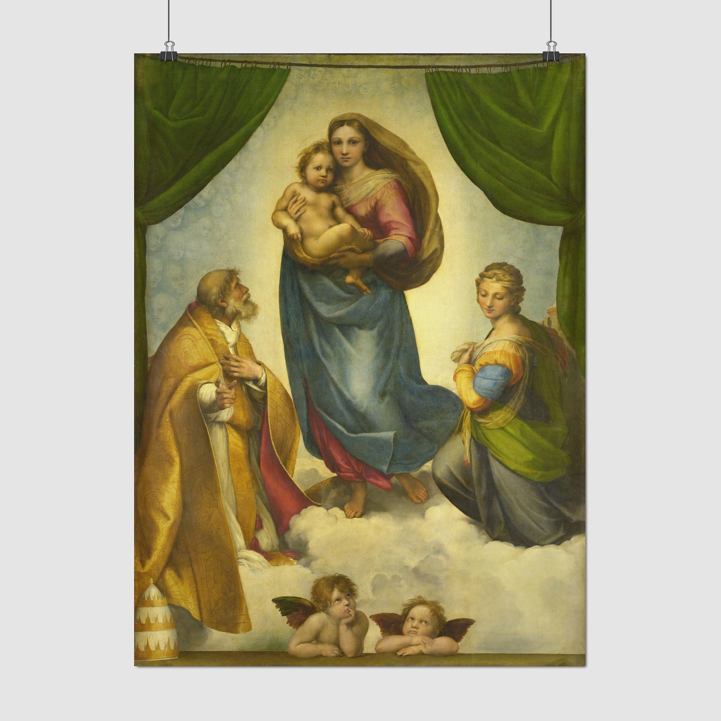 Sistine Madonna (Madonna di San Sisto) – Raphael Santi, Classic Art Reproduction