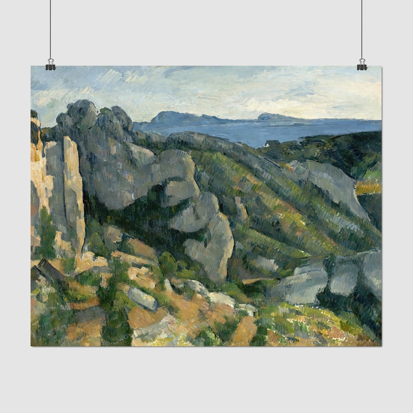 Cliffs in L'Estaque – Paul Cézanne, Classic Art Reproduction