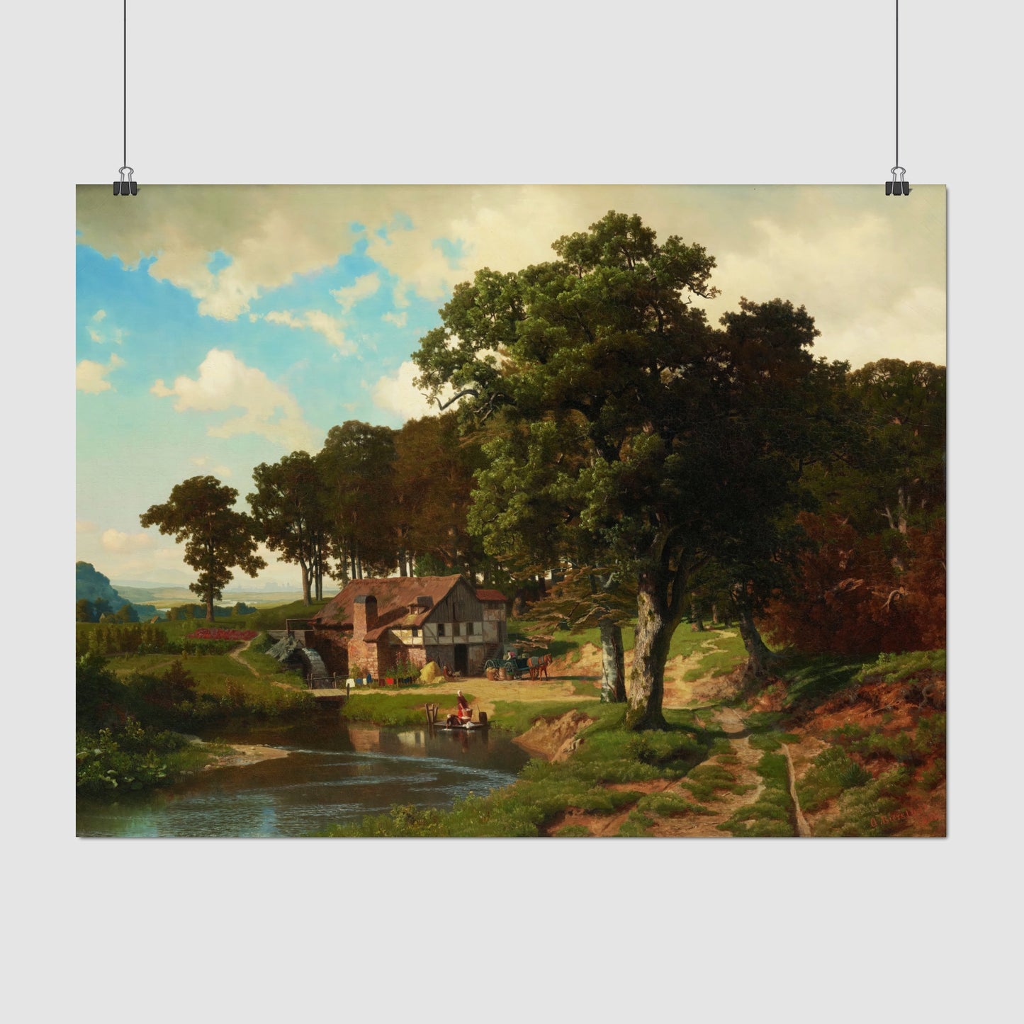 A Rustic Mill – Albert Bierstadt, Classic Art Reproduction