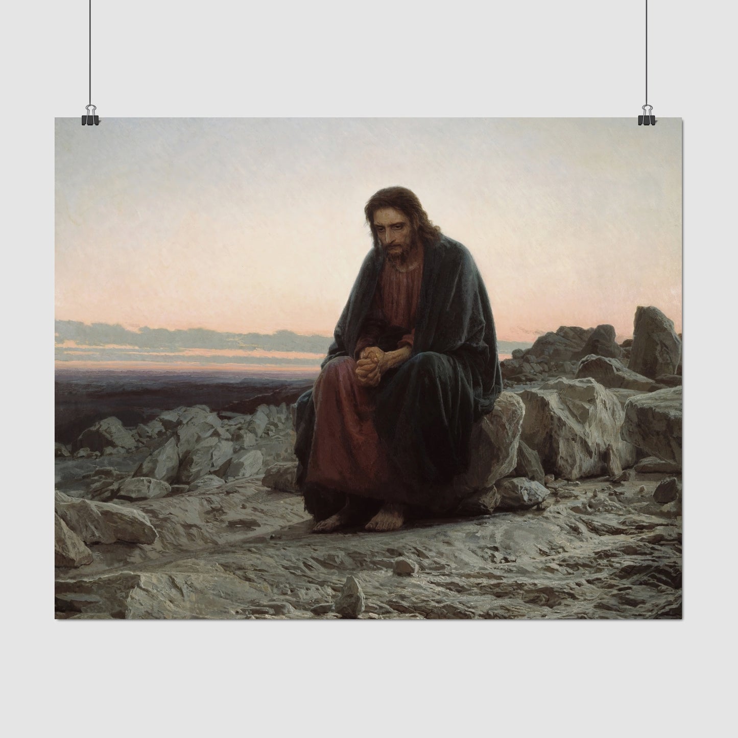 Christ in the Desert – Ivan Kramskoy, Classic Art Reproduction