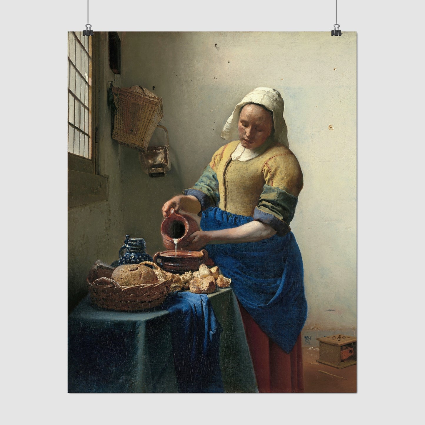 The Milkmaid (1660) – Johannes Vermeer - Printed Masterpieces