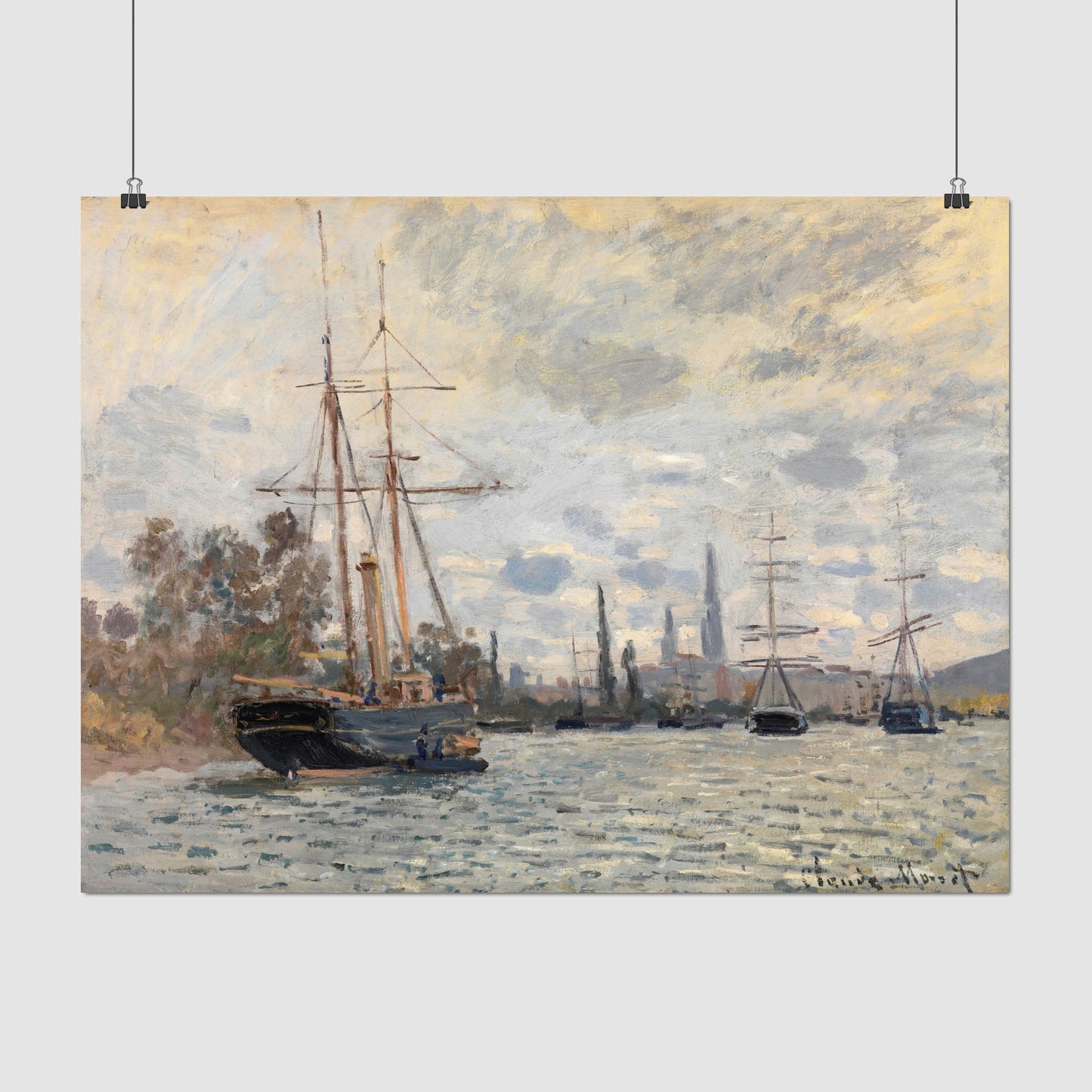 The Seine near Rouen – Claude Monet, Classic Art Reproduction