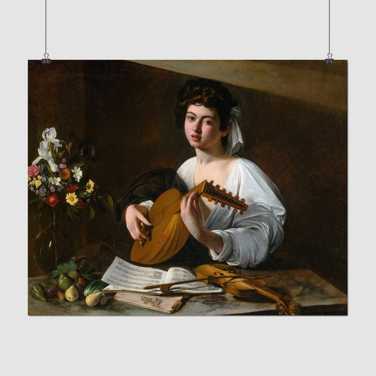 The Lute Player – Caravaggio, Classic Art Reproduction
