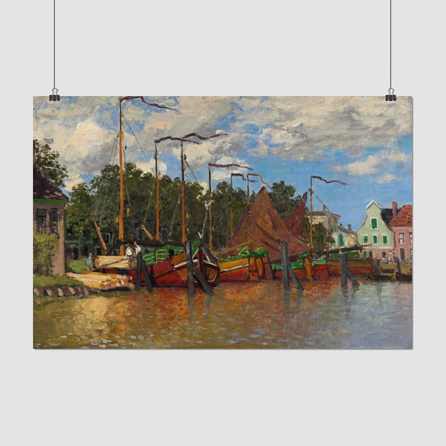 Boats at Zaandam – Claude Monet, Classic Art Reproduction