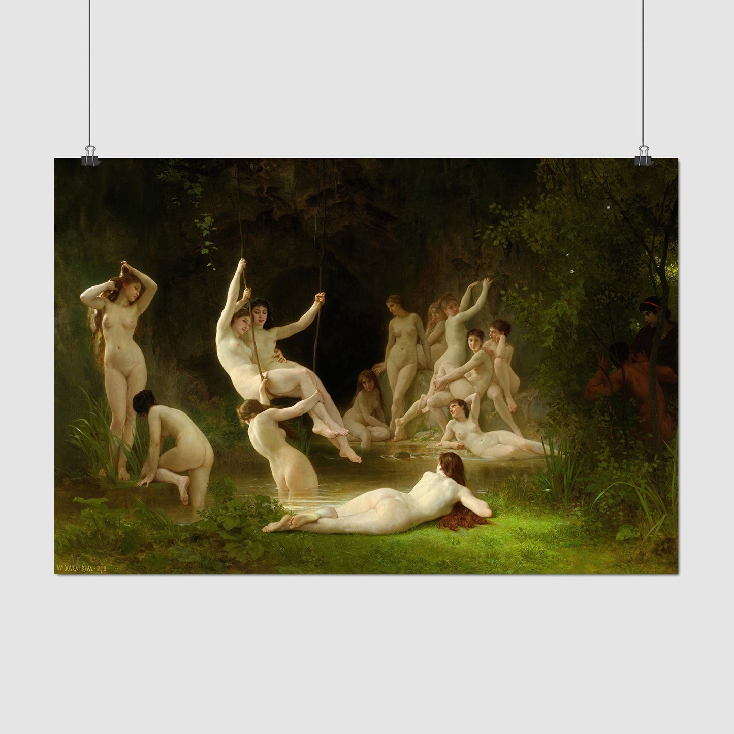 The Nymphaeum – William-Adolphe Bouguereau, Classic Art Reproduction