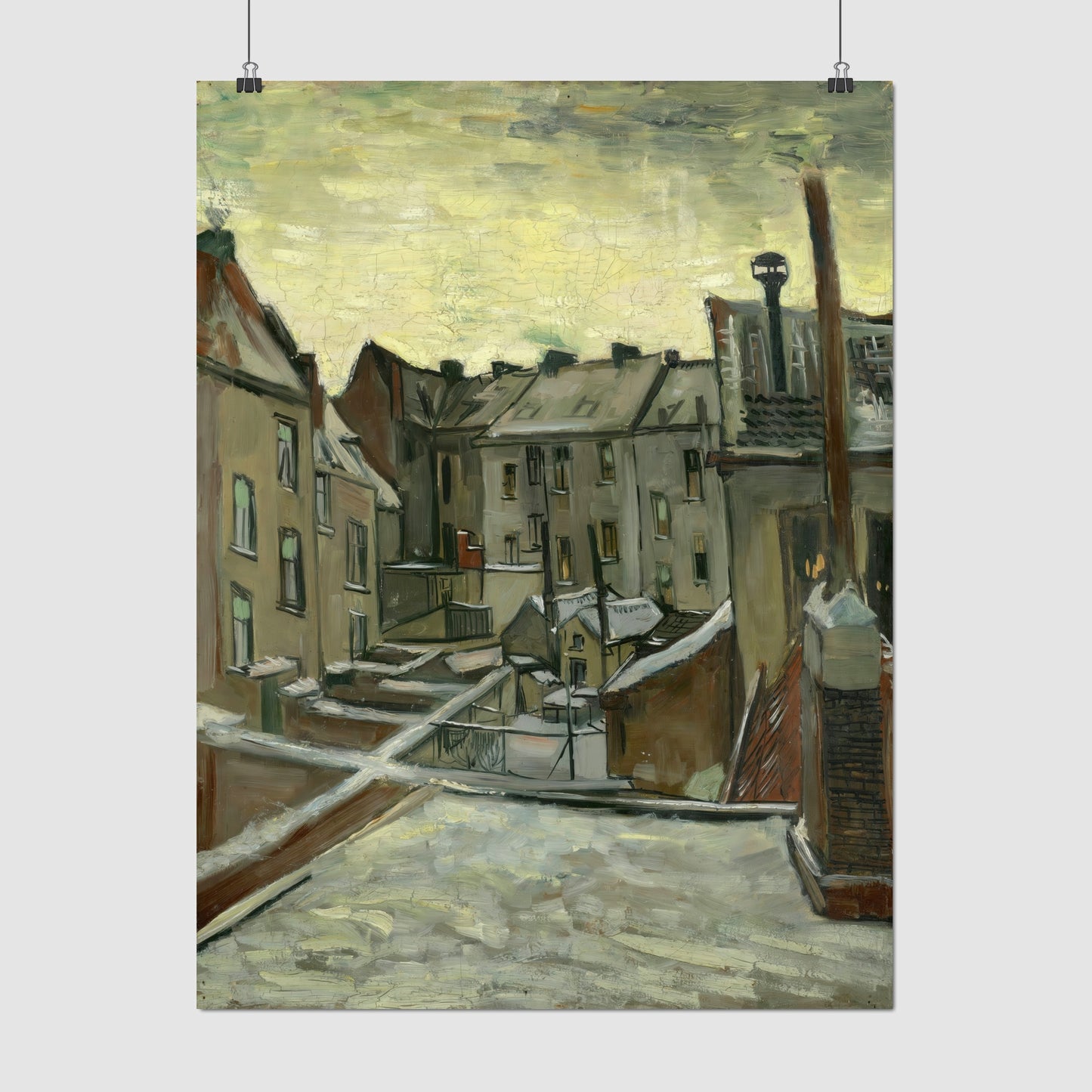 Houses Seen from the Back – Vincent van Gogh, Classic Art Reproduction