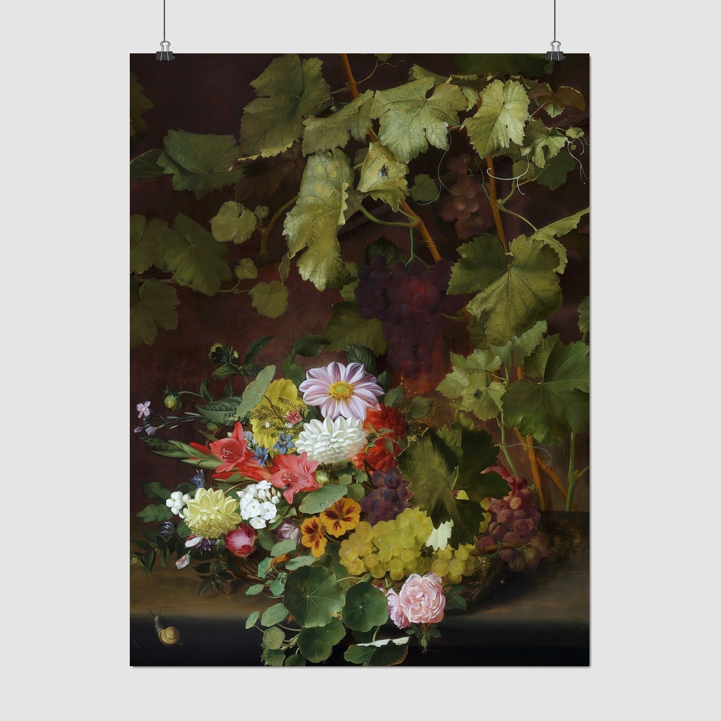 Summer bouquet on a window sill (1850) – Otto Diderich Ottesen - Printed Masterpieces
