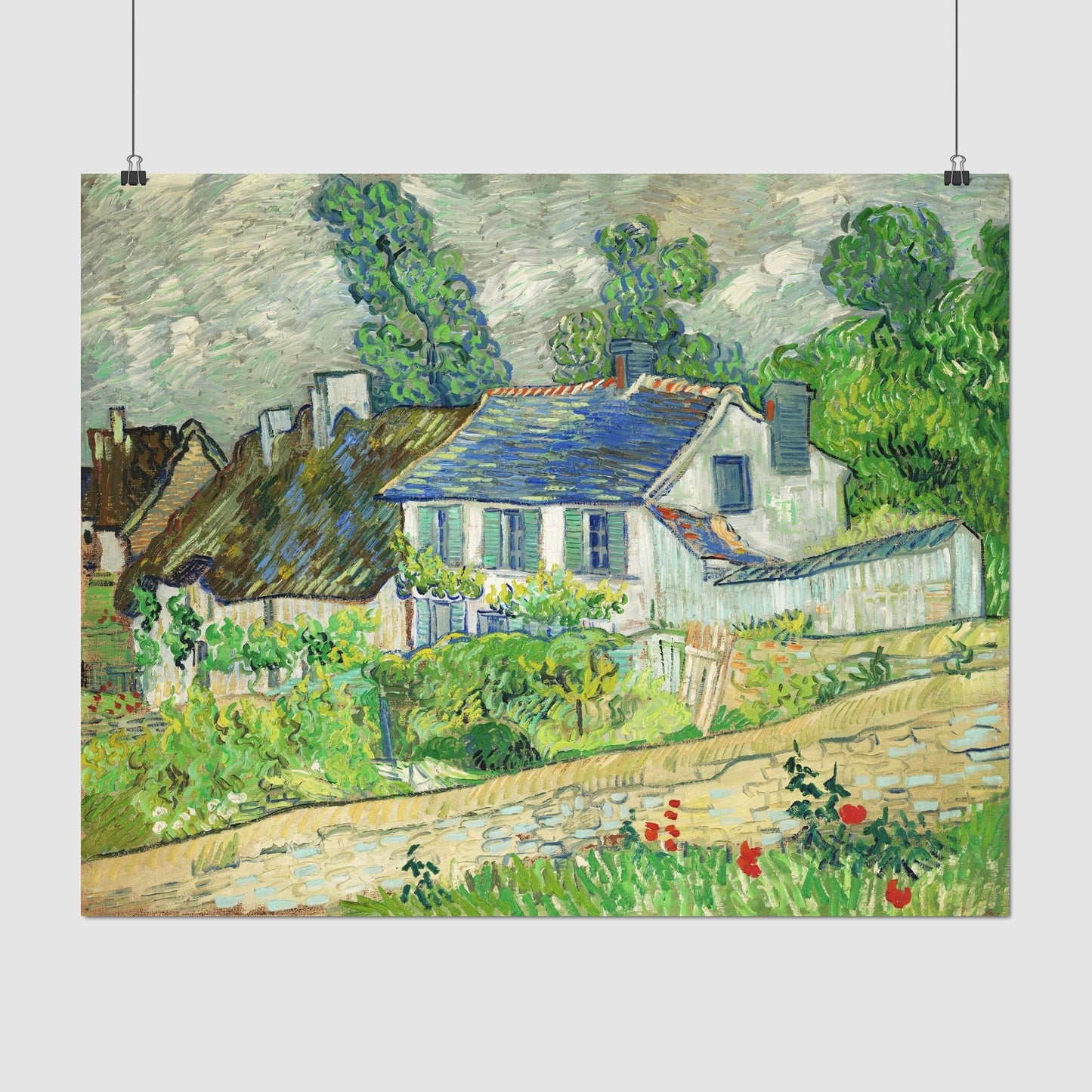 Houses at Auvers (1890) – Vincent van Gogh - Printed Masterpieces