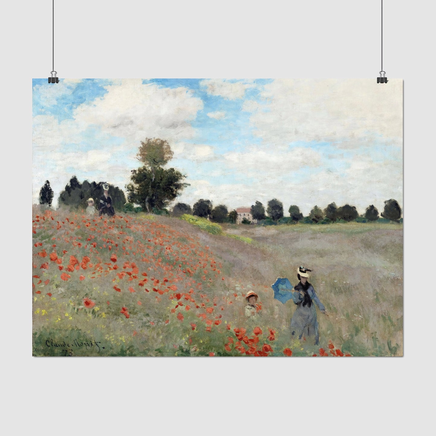 The Poppy Field near Argenteuil (1873) – Claude Monet - Printed Masterpieces