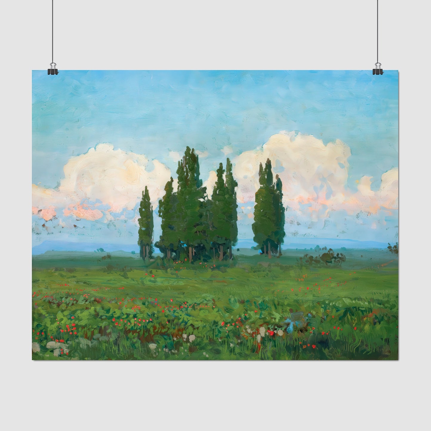 Landscape with cypresses (1900) – Iwan Trusz - Printed Masterpieces