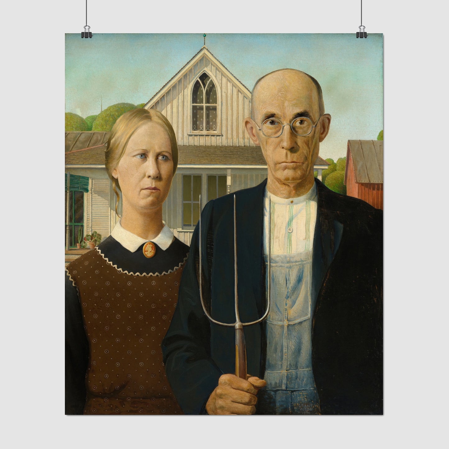 American Gothic – Grant Wood, Classic Art Reproduction
