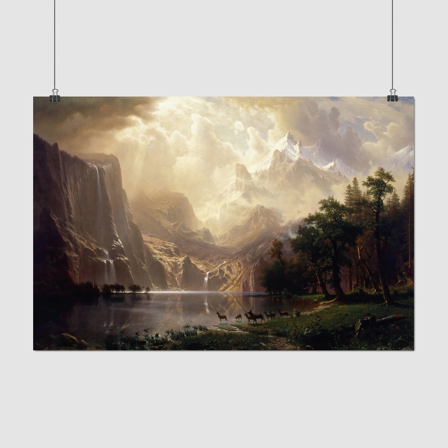 Among the Sierra Nevada – Albert Bierstadt, Classic Art Reproduction