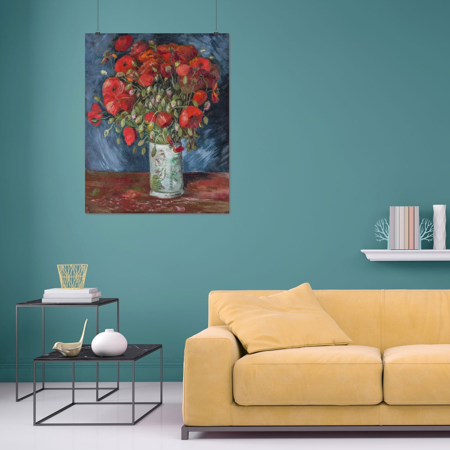 Vase with Poppies – Vincent van Gogh, Classic Art Reproduction