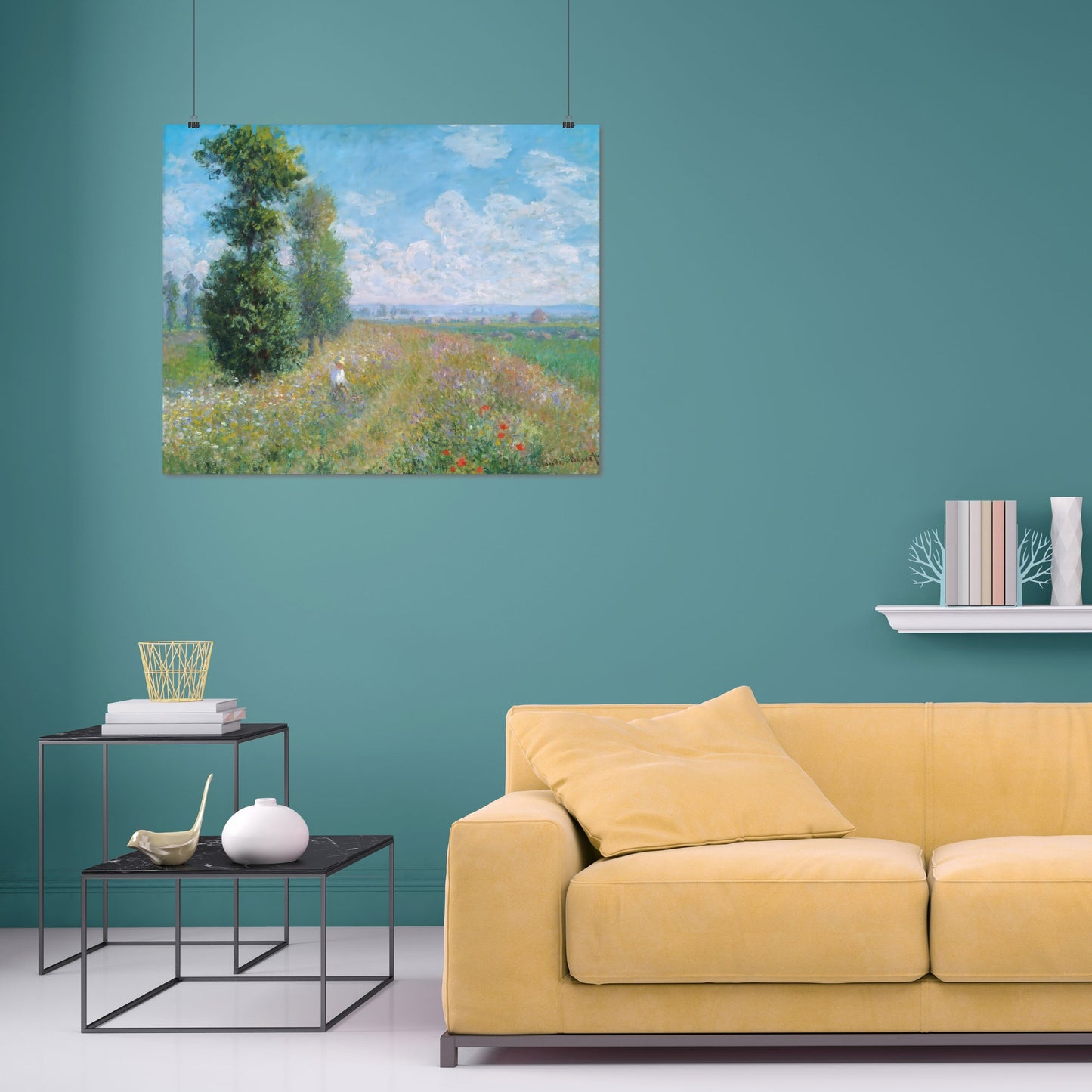 Meadow with Poplars – Claude Monet, Classic Art Reproduction