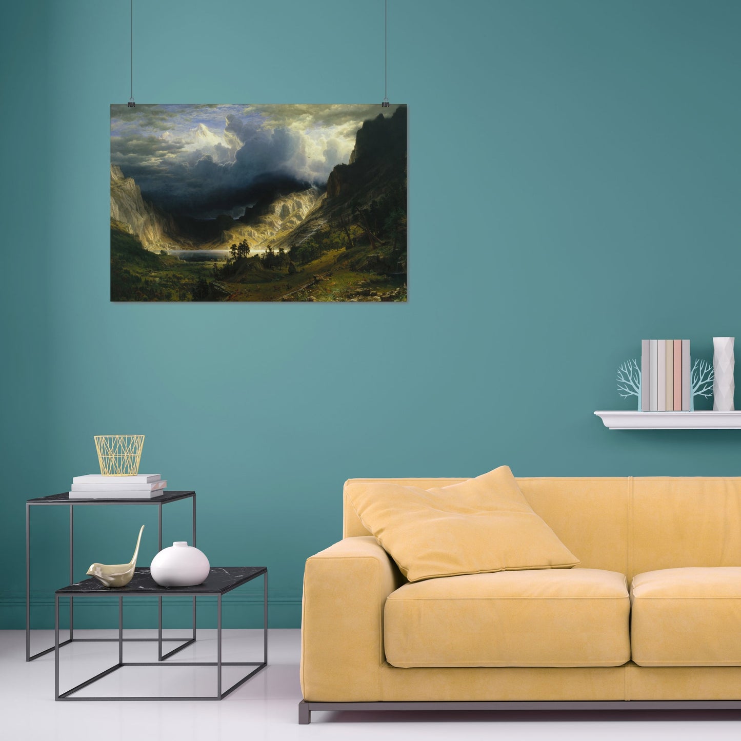 A Storm in the Rocky Mountains – Albert Bierstadt, Classic Art Reproduction