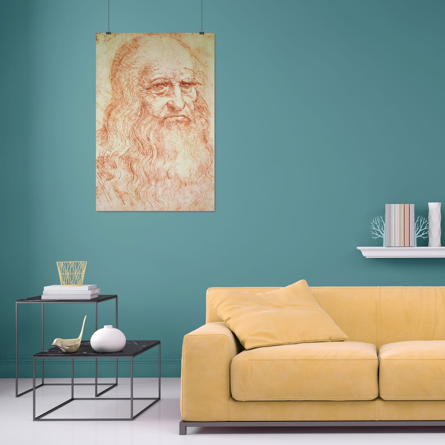 Leonardo da Vinci Self Portrait – Leonardo da Vinci, Classic Art Reproduction