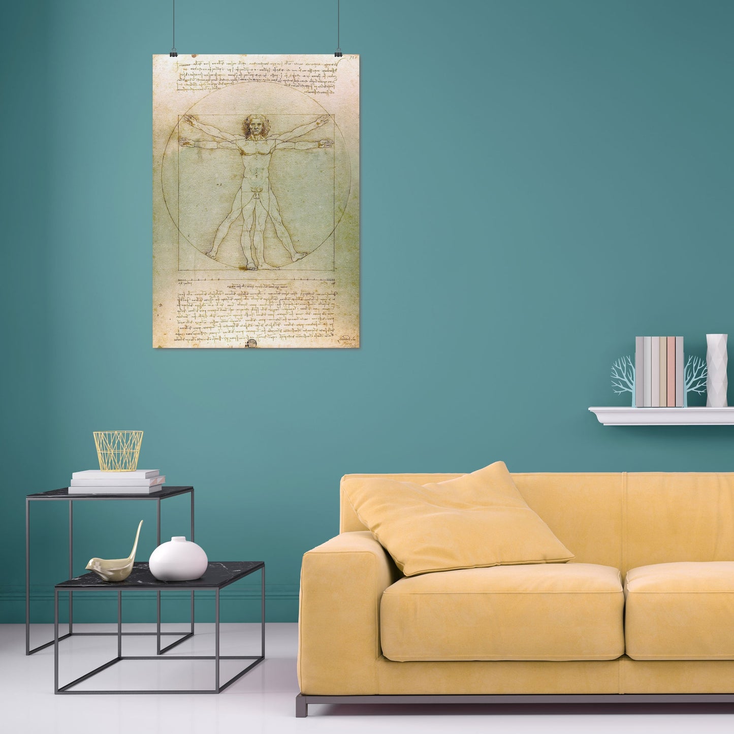 Vitruvian Man – Leonardo da Vinci, Classic Art Reproduction