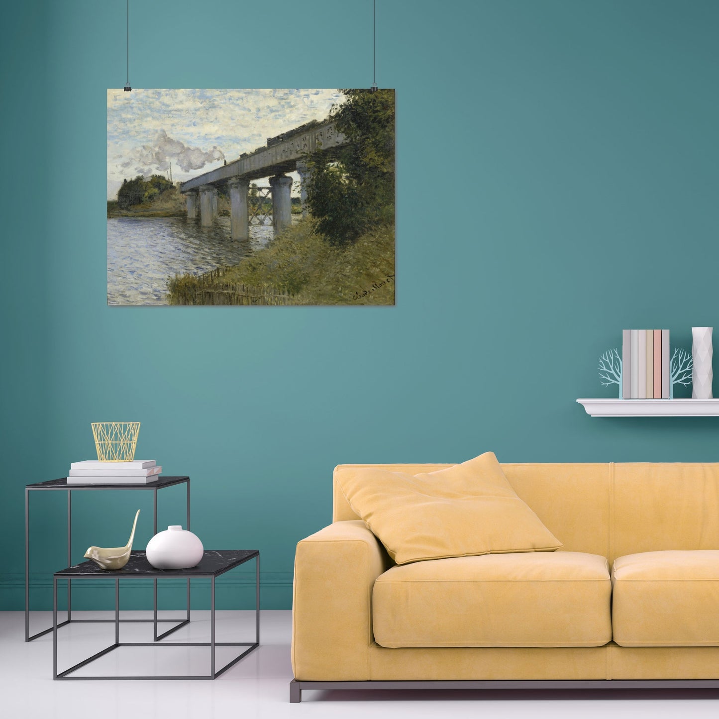 The Railroad bridge in Argenteuil (1873–1874) – Claude Monet - Printed Masterpieces