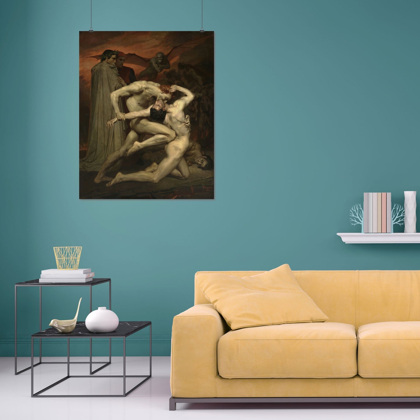 Dante and Virgil in Hell – William-Adolphe Bouguereau, Classic Art Reproduction