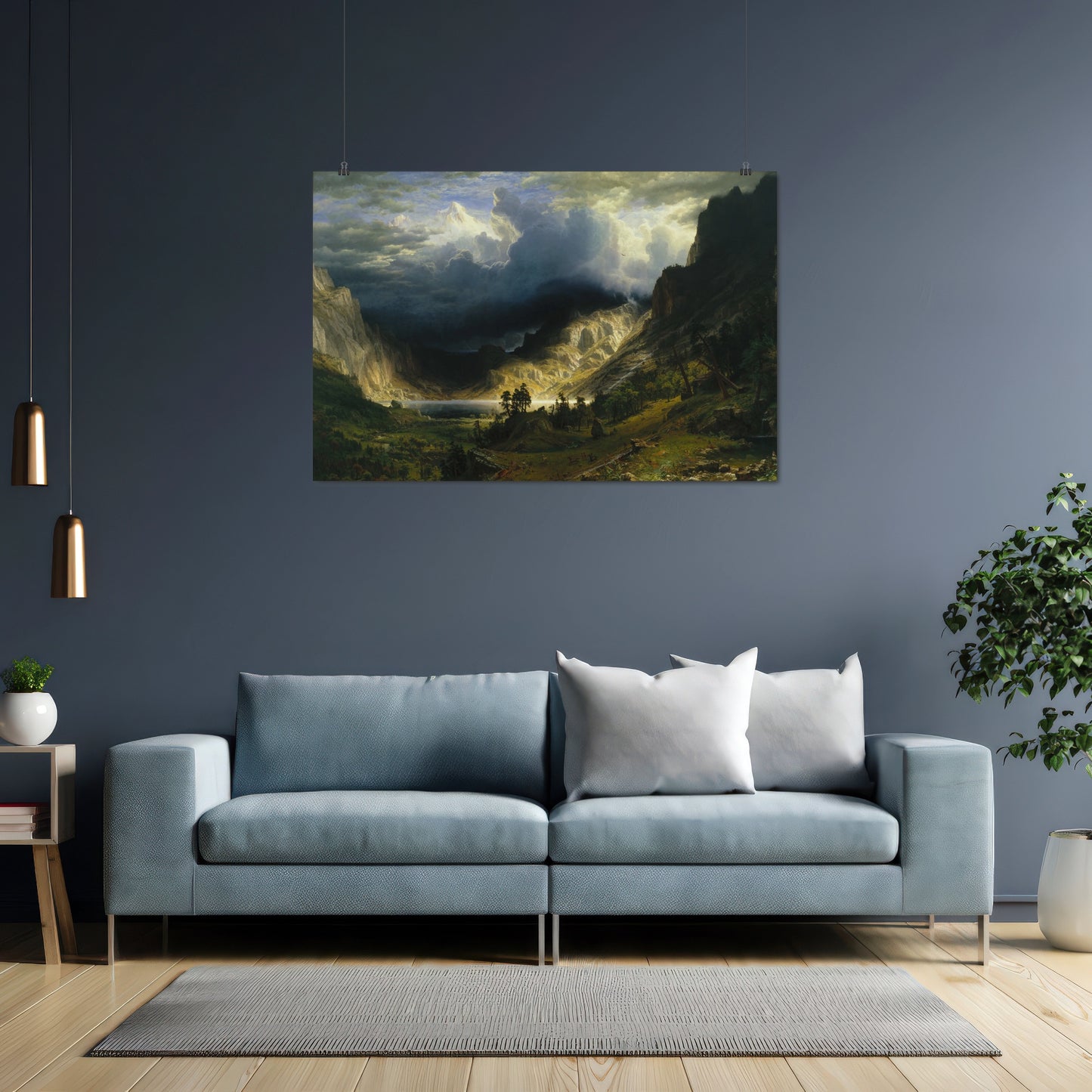 A Storm in the Rocky Mountains – Albert Bierstadt, Classic Art Reproduction