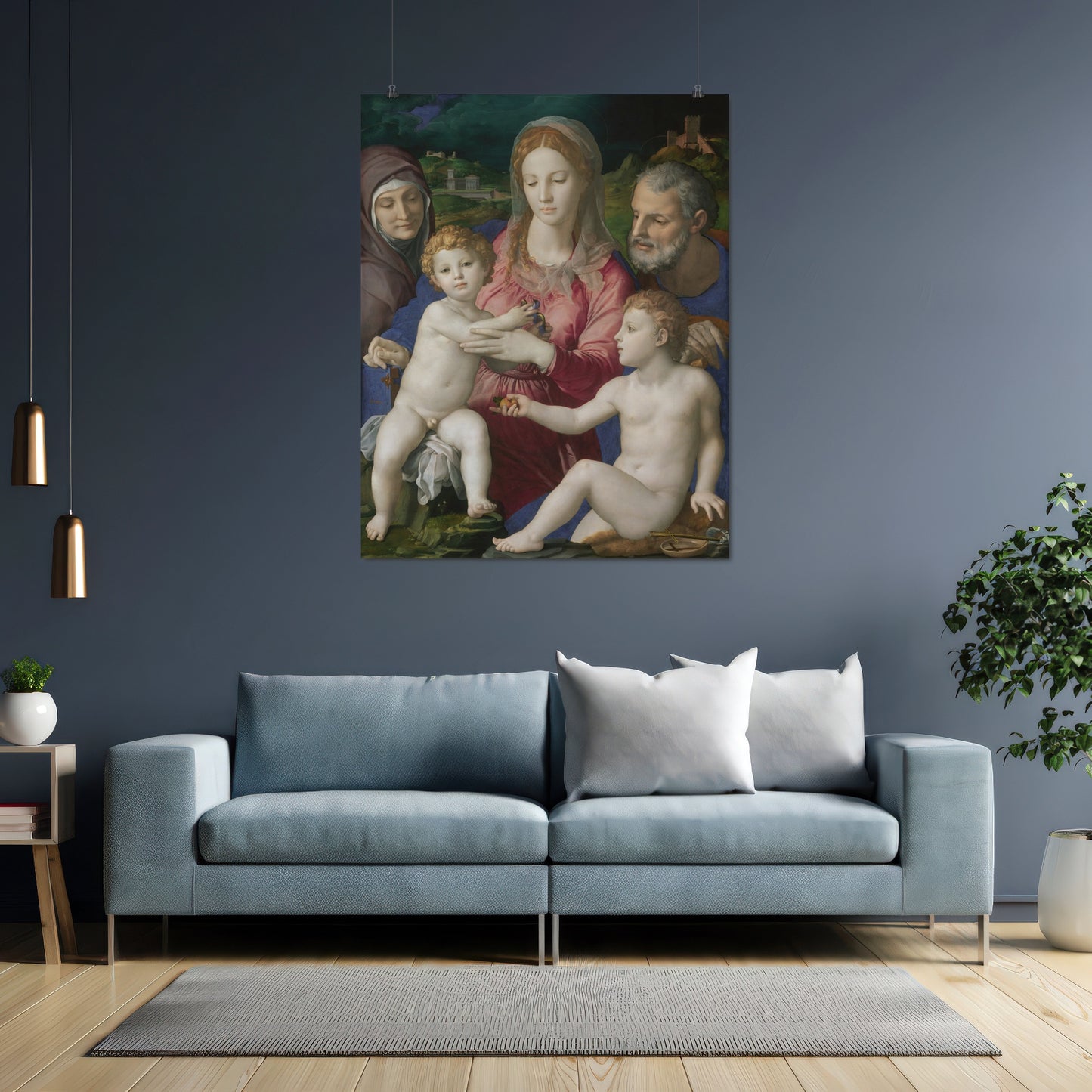 Holy Family with St. Anne and the Infant St. John – Bronzino, Classic Art Reproduction