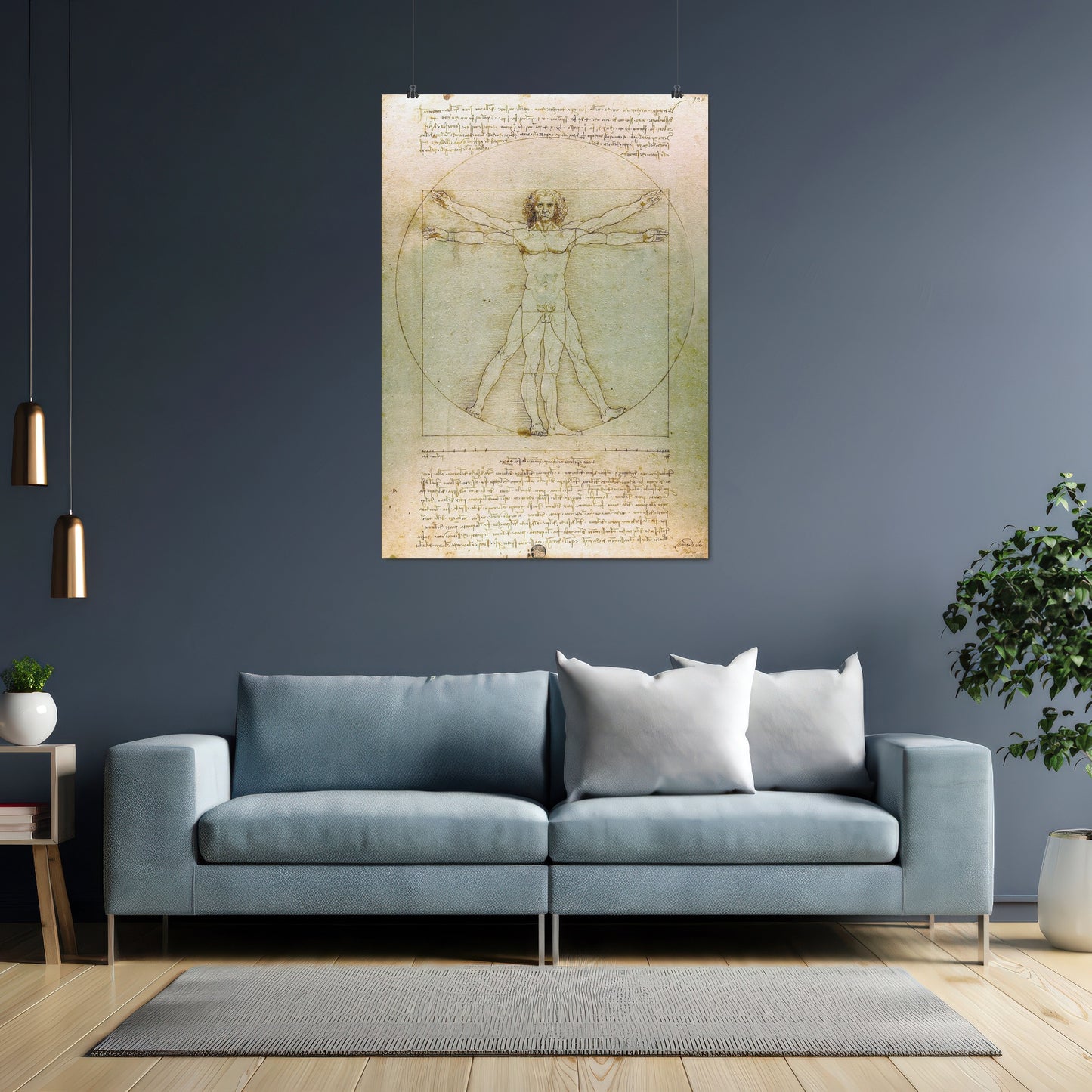 Vitruvian Man – Leonardo da Vinci, Classic Art Reproduction