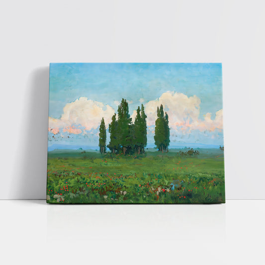 Landscape with cypresses (1900) – Iwan Trusz - Printed Masterpieces