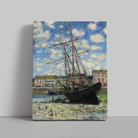 Boat Lying at Low Tide (1881) – Claude Monet - Printed Masterpieces