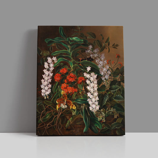 Still life with orchids and other flowers (1834–1892) – Otto Diderich Ottesen - Printed Masterpieces