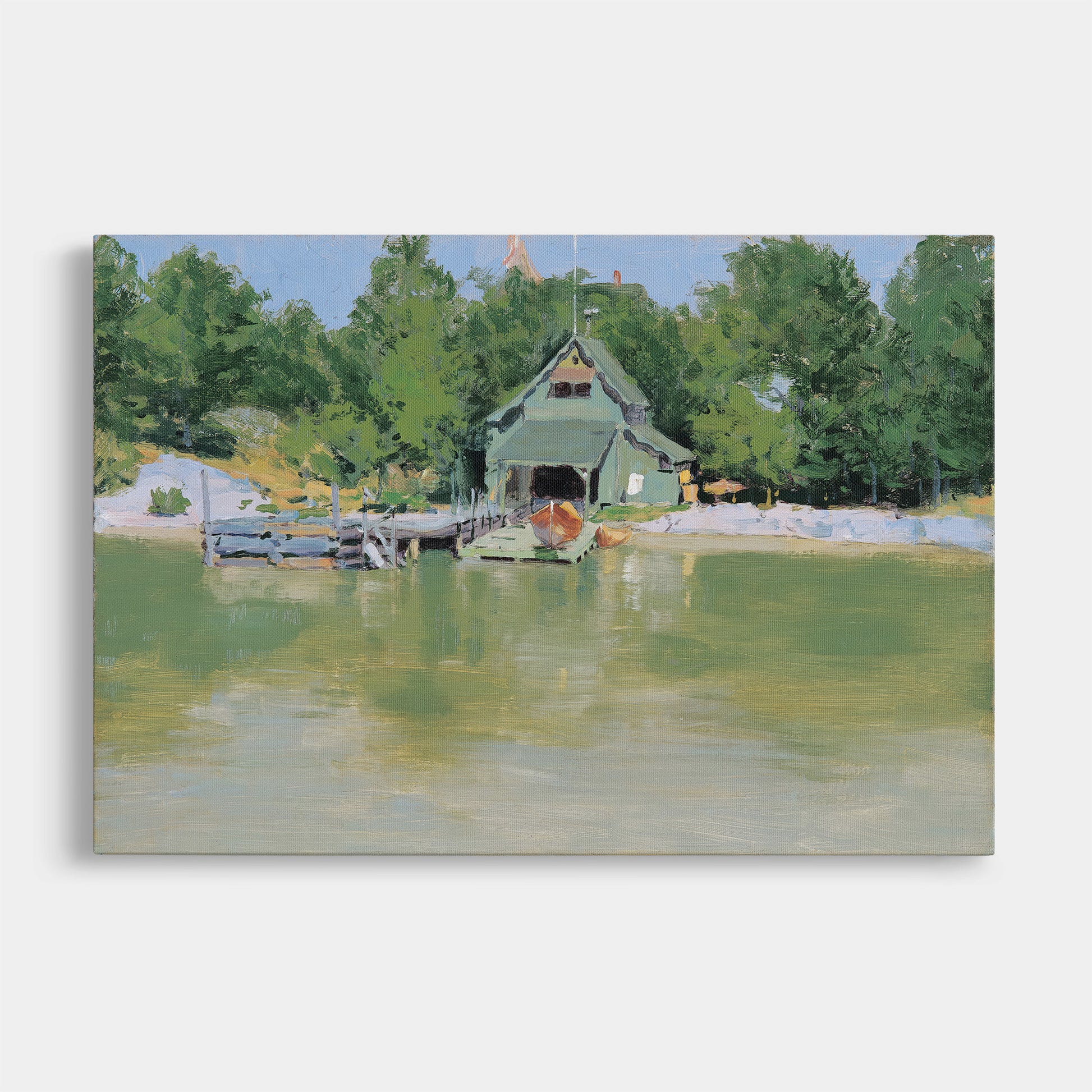 Boat House at Ingleneuk (1903) – Frederic Remington - Printed Masterpieces