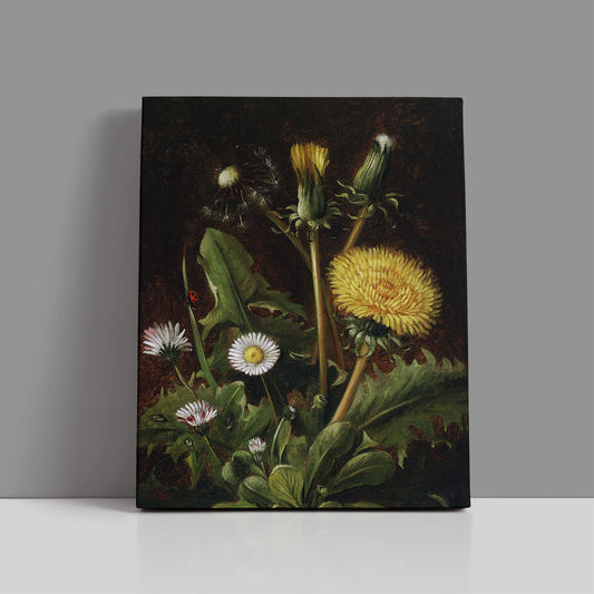 Still Life with Dandelions (19th century) – Otto Diderich Ottesen - Printed Masterpieces