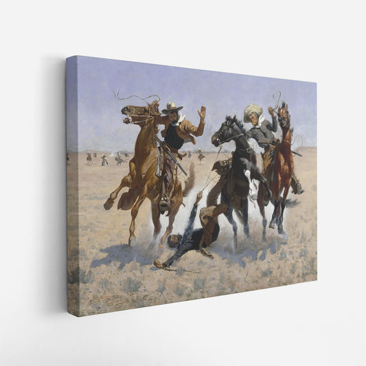 Aiding a Comrade – Frederic Remington, Classic Art Reproduction