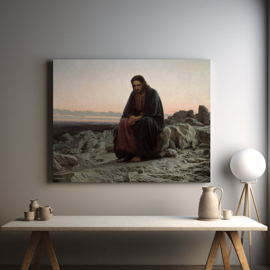 Christ in the Desert – Ivan Kramskoy, Classic Art Reproduction