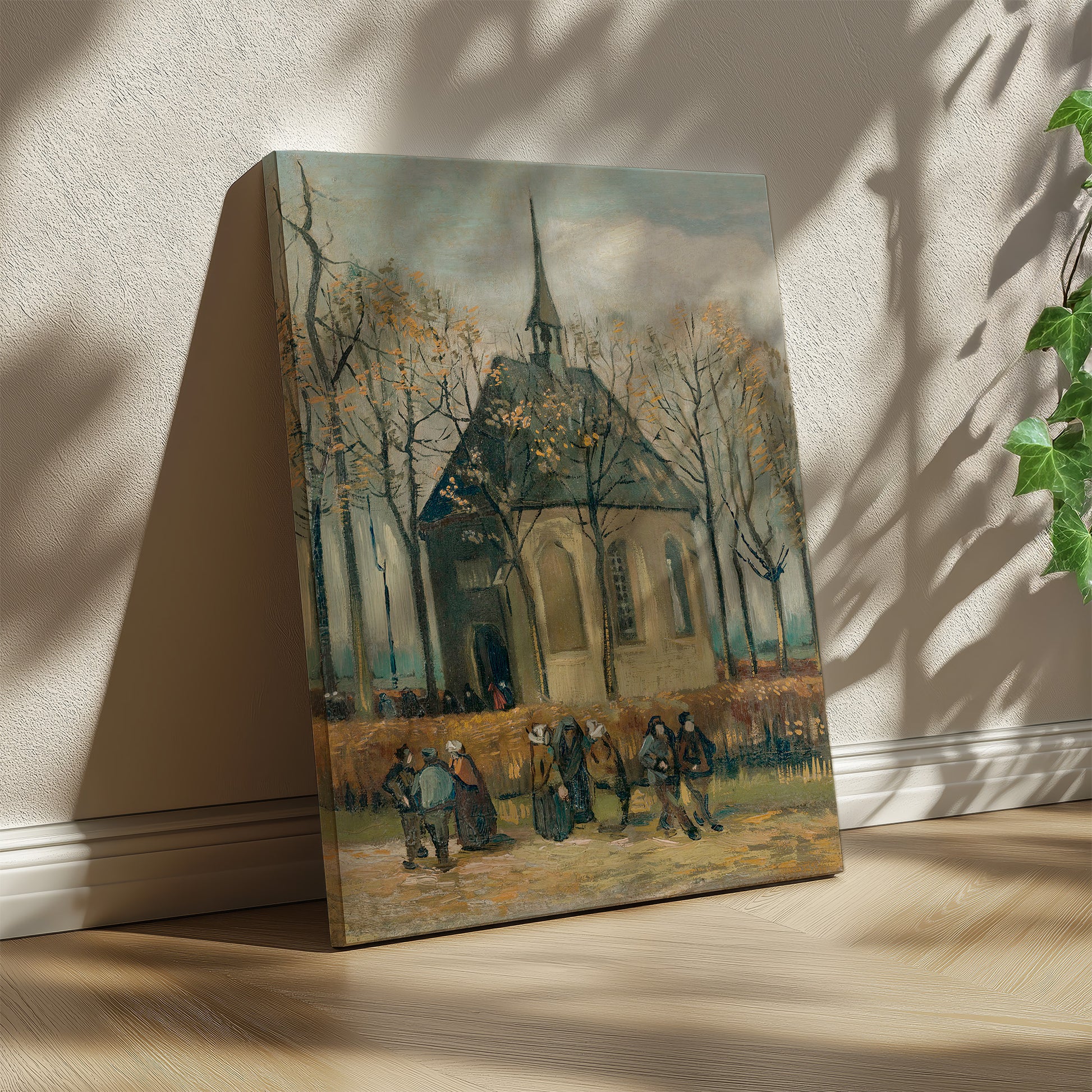 Congregation Leaving Church (1884–1885) – Vincent van Gogh - Printed Masterpieces