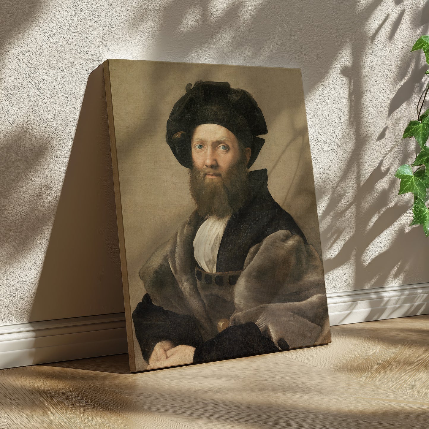Portrait of Baldassare Castiglione – Raphael Santi, Classic Art Reproduction