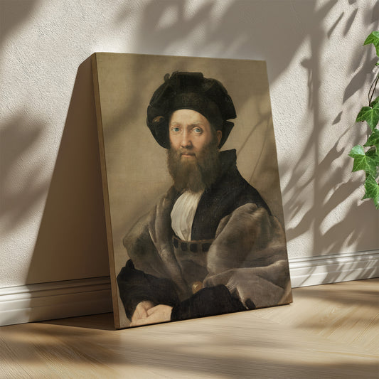 Portrait of Baldassare Castiglione – Raphael Santi, Classic Art Reproduction