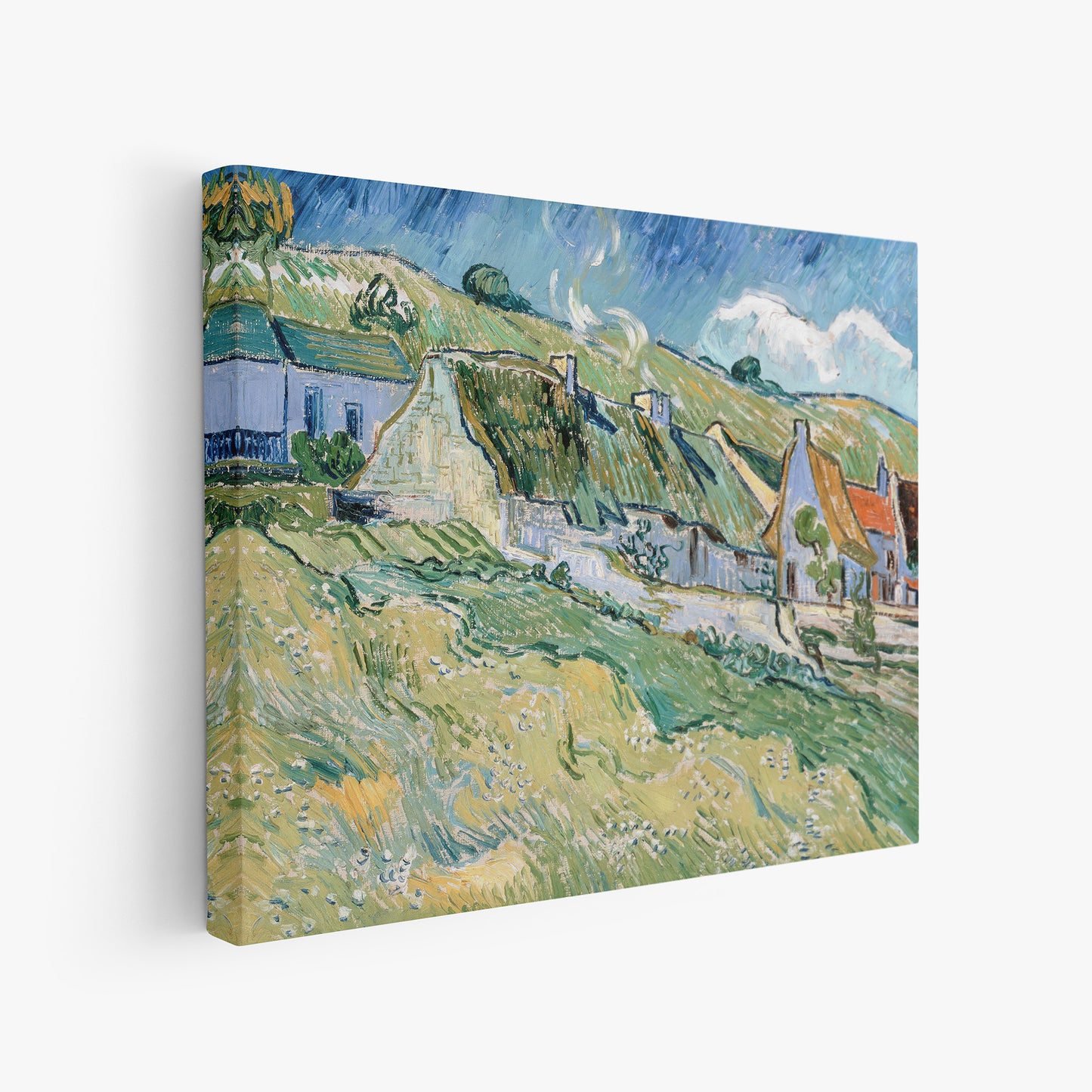 Thatched Cottages at Cordeville – Vincent van Gogh, Classic Art Reproduction