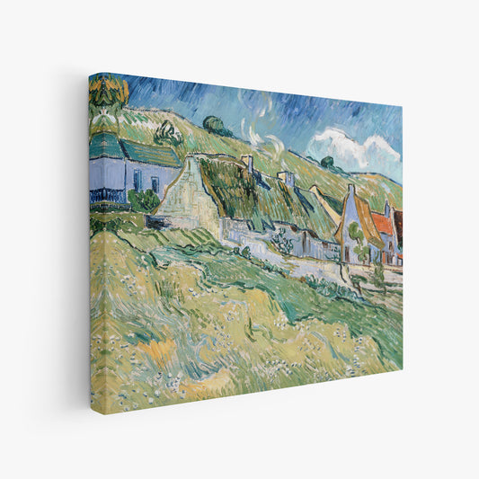 Thatched Cottages at Cordeville – Vincent van Gogh, Classic Art Reproduction