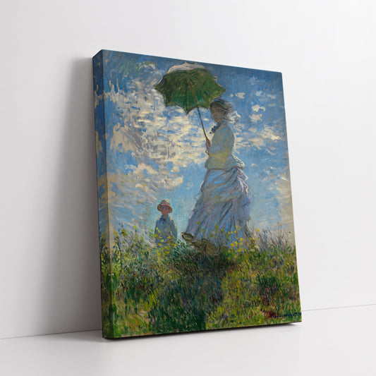 Woman with a Parasol – Claude Monet, Classic Art Reproduction