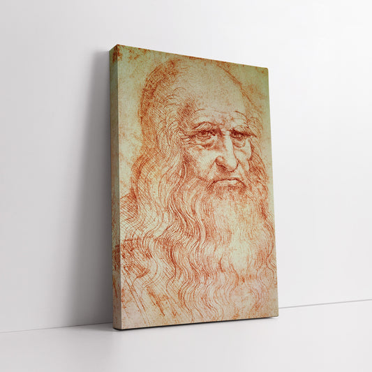 Leonardo da Vinci Self Portrait – Leonardo da Vinci, Classic Art Reproduction