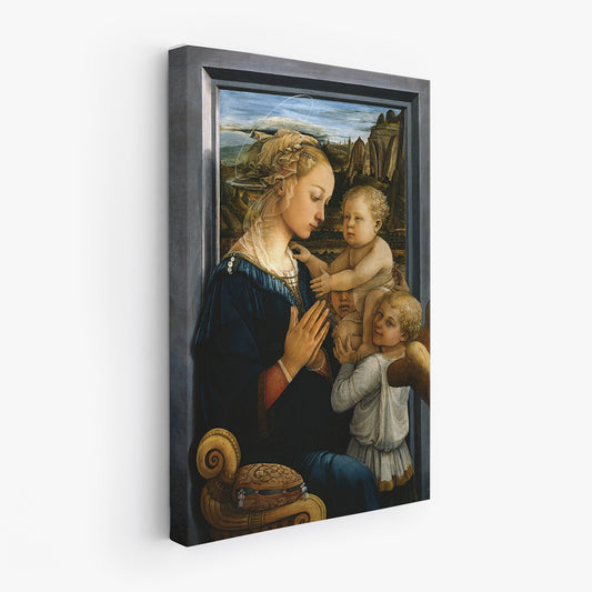 Madonna and Child with two Angels – Filippo Lippi, Classic Art Reproduction
