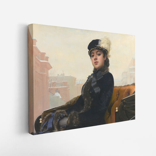 An Unknown Lady – Ivan Kramskoy, Classic Art Reproduction