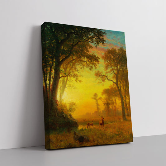 Light in the Forest – Albert Bierstadt, Classic Art Reproduction