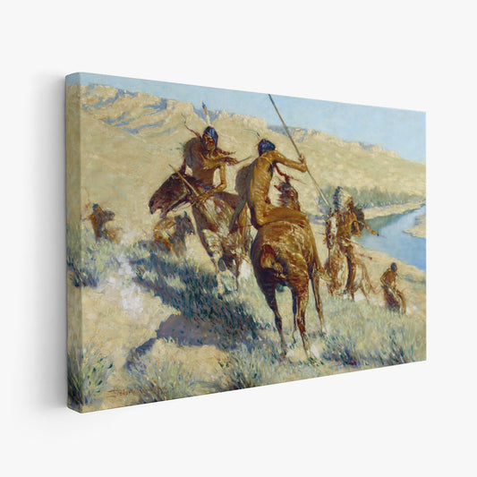 Episode of the Buffalo Gun – Frederic Remington, Classic Art Reproduction
