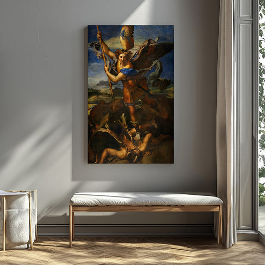 Saint Michael Vanquishing Satan (1518) – Raphael Santi