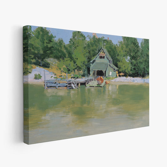 Boat House at Ingleneuk (1903) – Frederic Remington - Printed Masterpieces