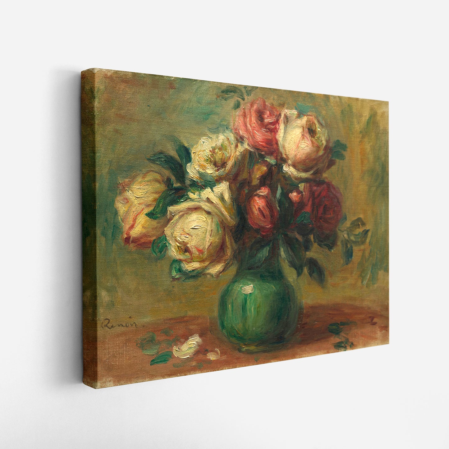 Roses in a Vase (1890) – Pierre-Auguste Renoir