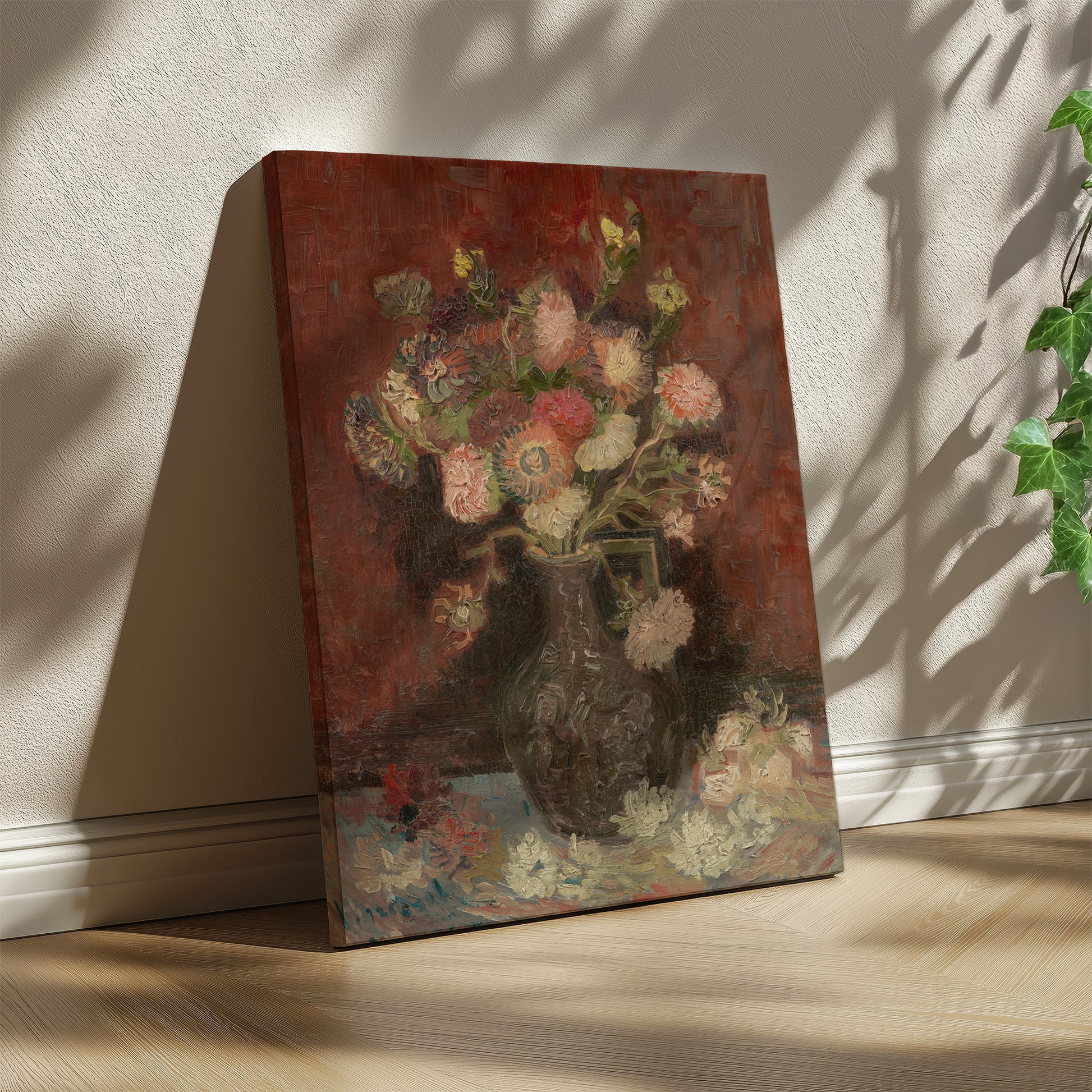 Vase with Chinese Asters and Gladioli (1886) – Vincent van Gogh - Printed Masterpieces