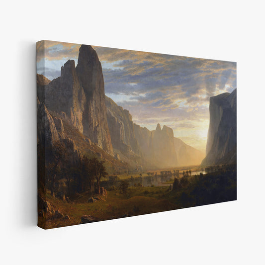 Looking Down Yosemite Valley – Albert Bierstadt, Classic Art Reproduction